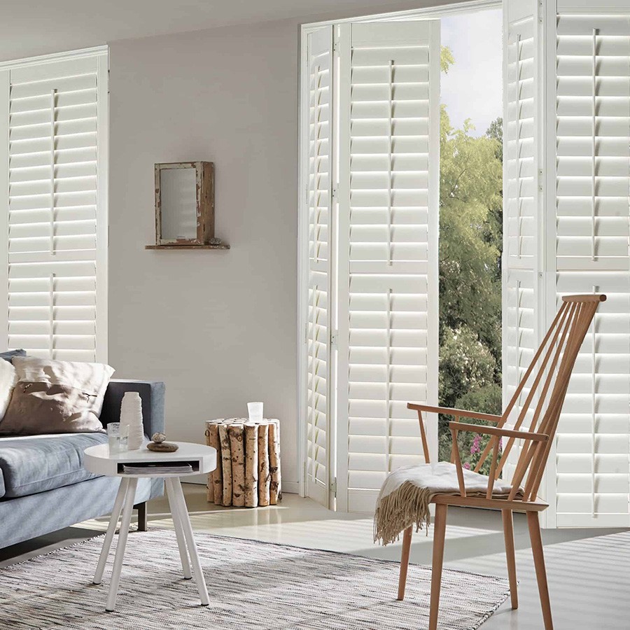 White round wood shutters